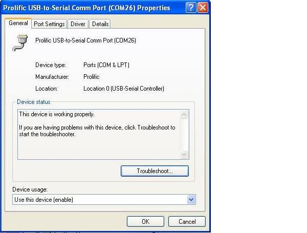 Prolific Usb To Serial Comm Port   -  4
